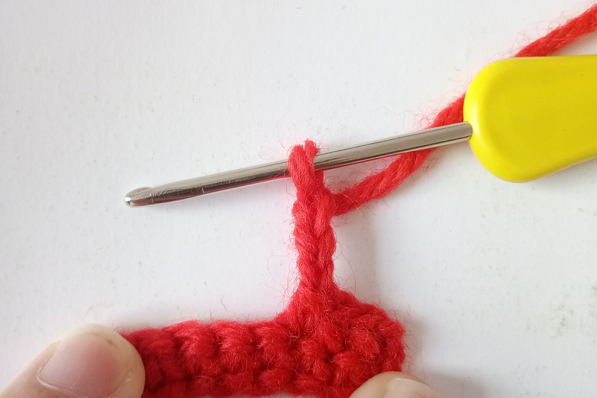 钩编基础针法转角狗牙针的钩织图解