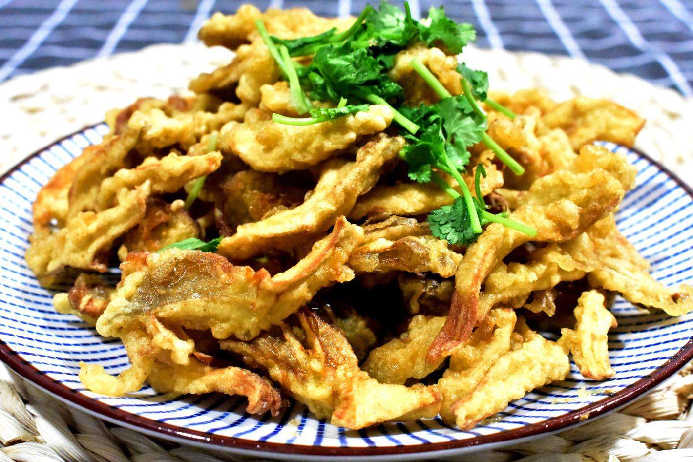 干炸香菇:营养丰富,酥脆爽口,不容错过的美味