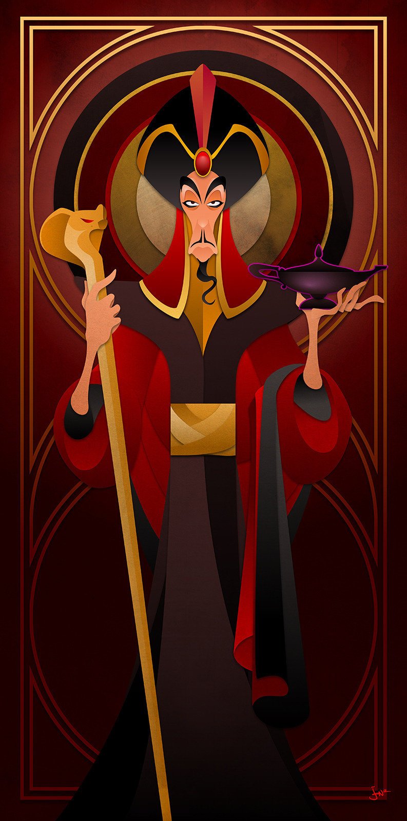 迪士尼:9位大反派插画!刀疤最狠最帅,邪恶皇后的眼神能杀人!