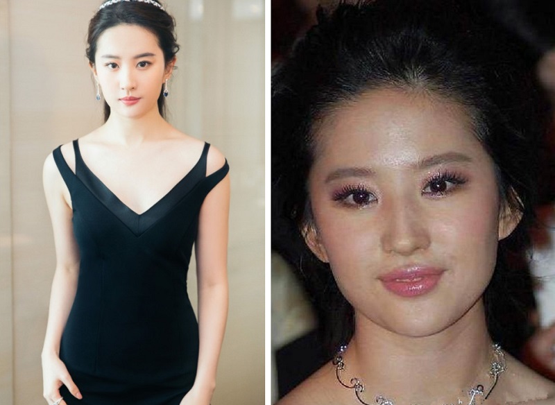 无ps滤镜下的女星对比照:反差值最大的是第四位,赵丽颖为30%!