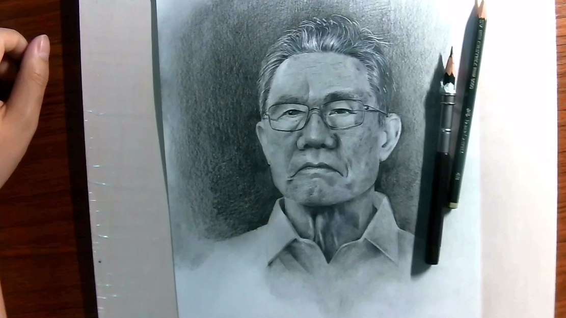 素描头像.公认最能给你安全感的男人,全民男神钟南山院士