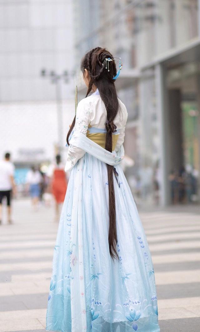 唯美汉服女装背影图片图片