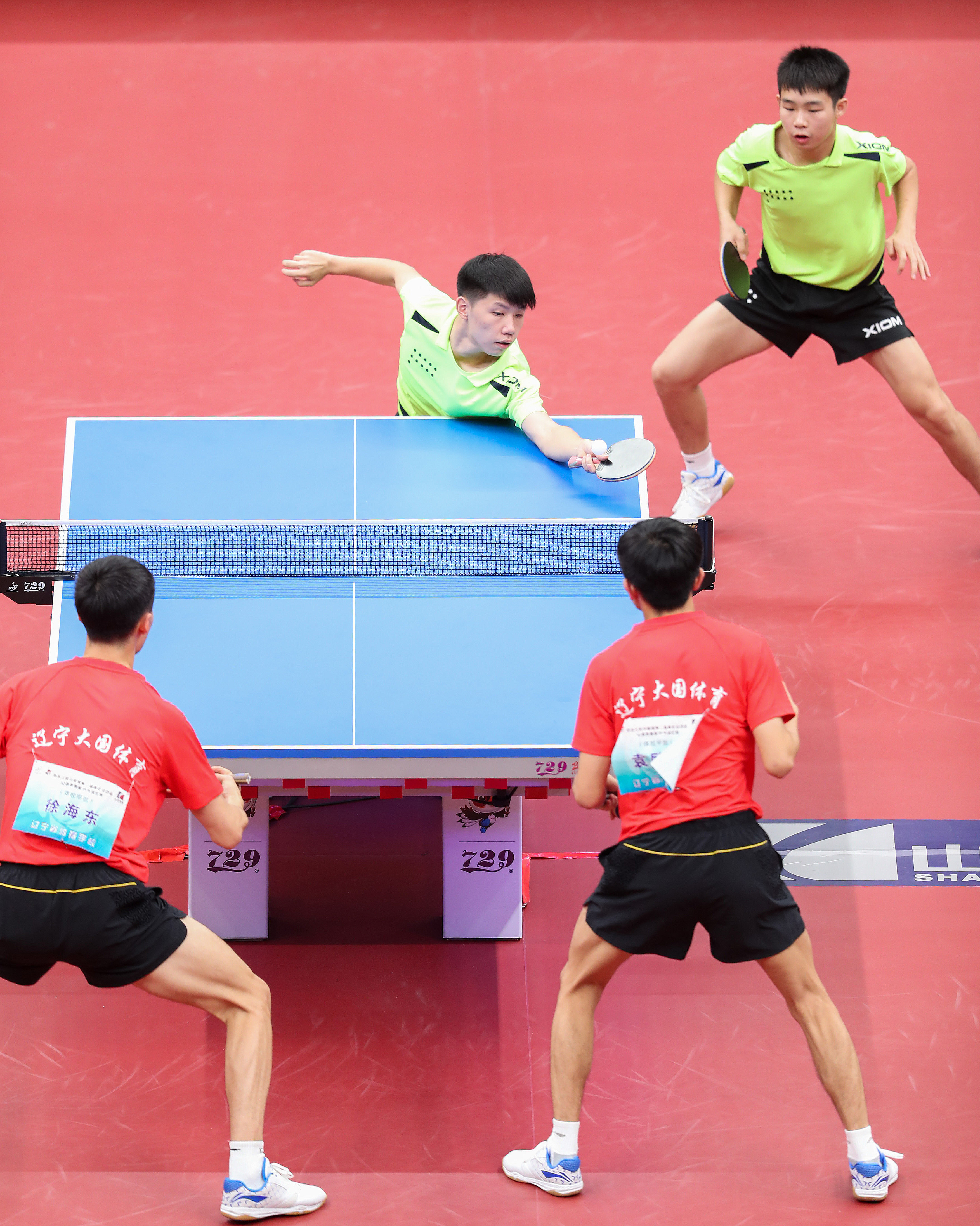 乒乓球——体校甲组男子双打决赛赛况