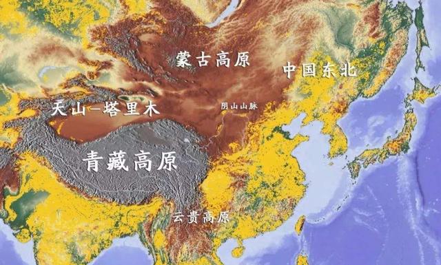 蒙古国山脉地形图图片