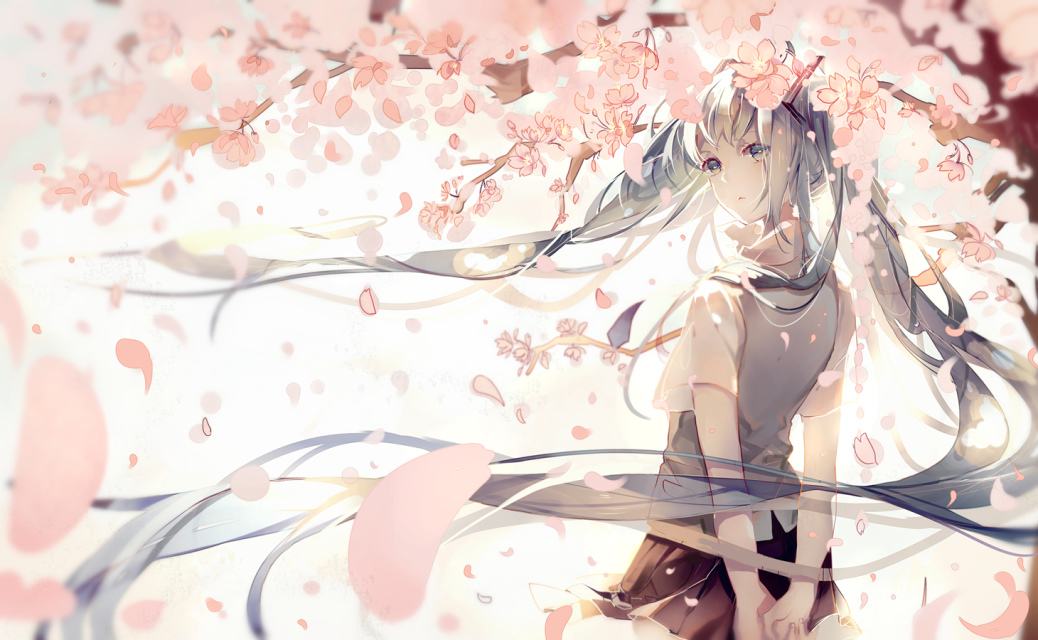 樱花树下的的美景,怎么可能少得了初音殿下呢?