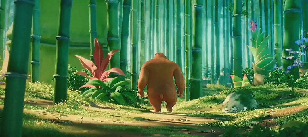 《熊出没》里的特殊背影,小狼女和哥哥的很温馨,超人老板好过分