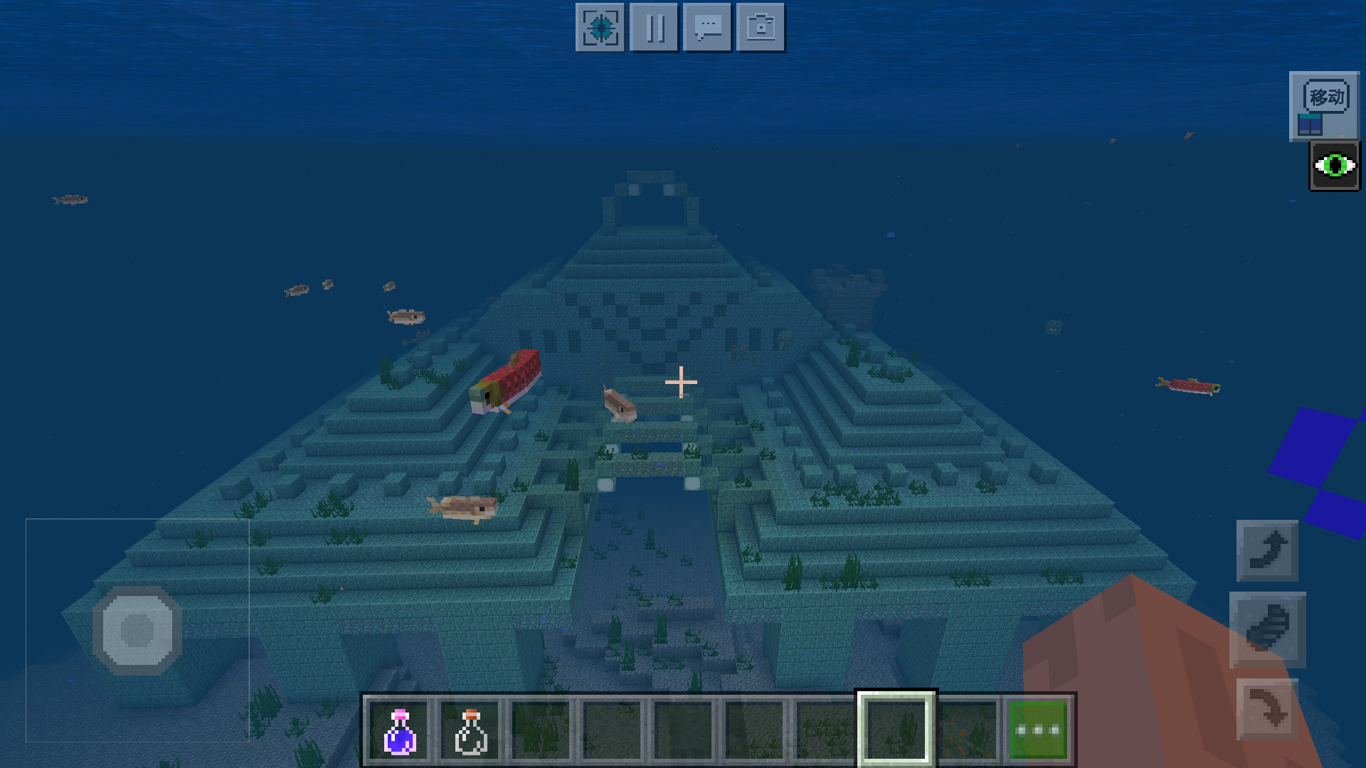 我的世界:海底神殿好壮观,就像一个城堡,新手第一次看到
