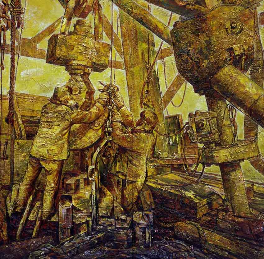 石油艺术家笔下的辽河油田变迁