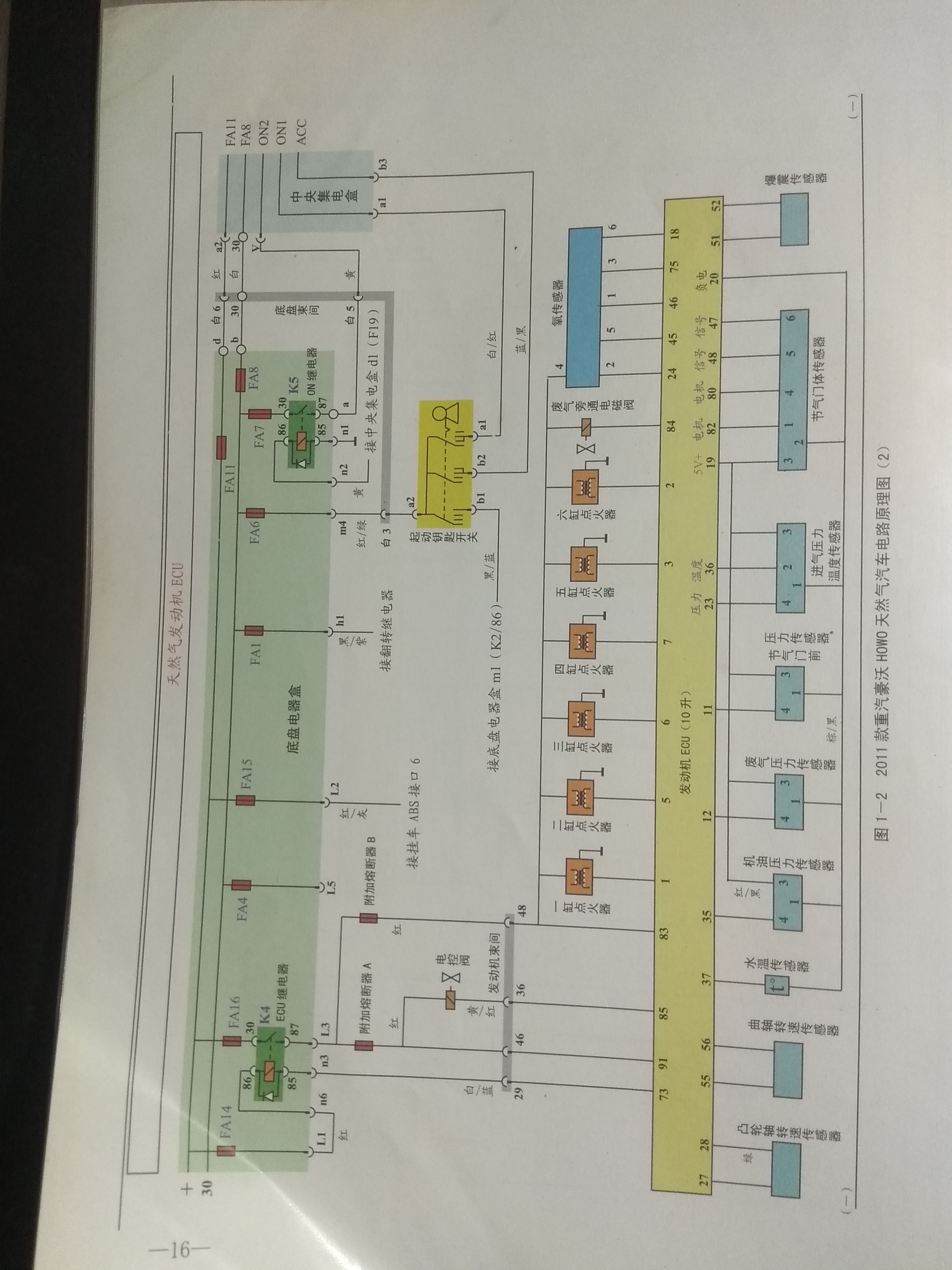 解放j6p空档开关接线图图片