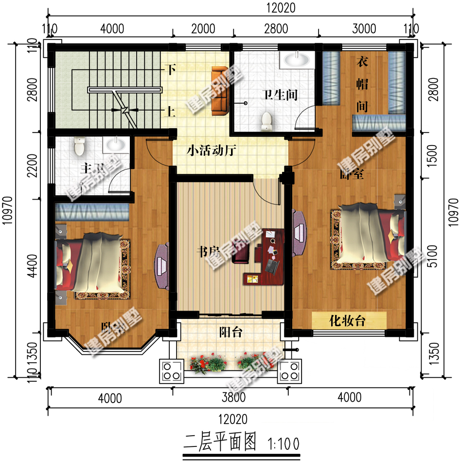 佈局做到最完美,12x10.9三層自建房,佔地122平