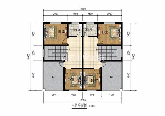 三層小面積雙拼別墅設計圖,漂亮經濟適用房,你怎麼看?