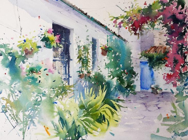 插画:西班牙艺术家blanca alvarez水彩画作品