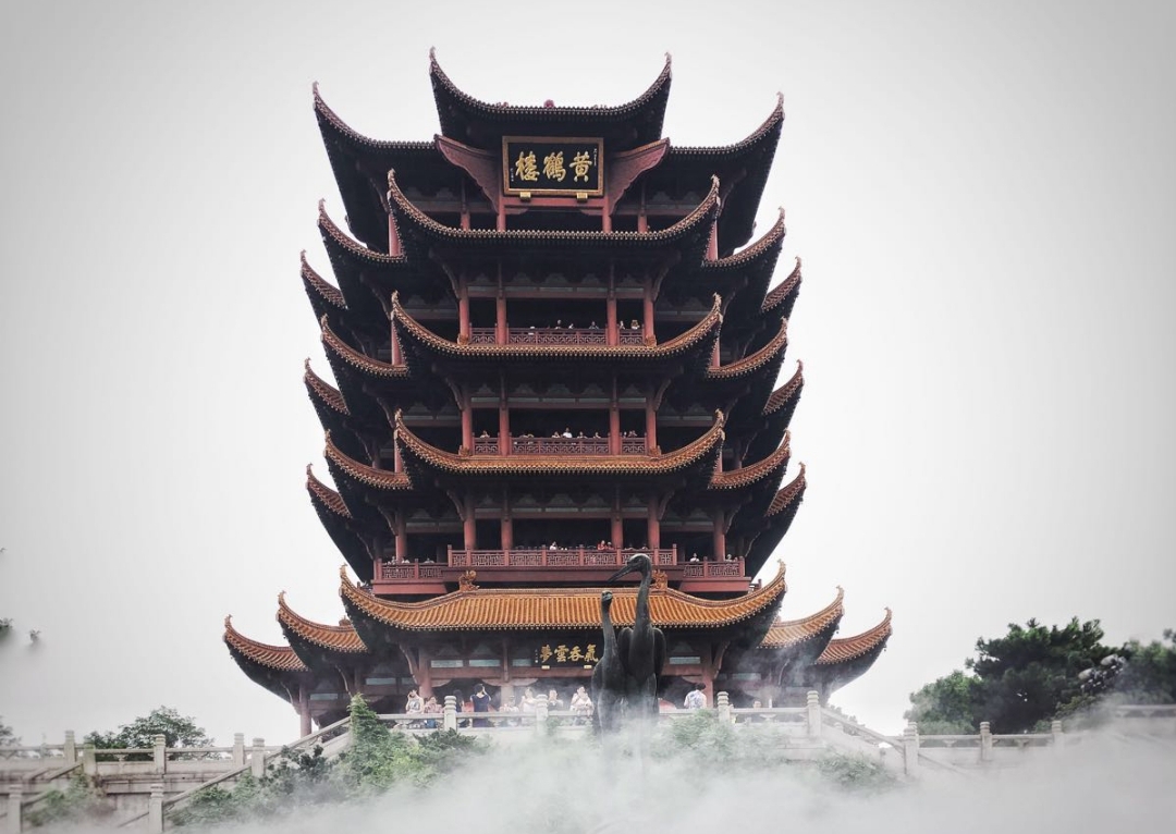 天下江山第一楼黄鹤楼其景绝美,让人如仙境一般