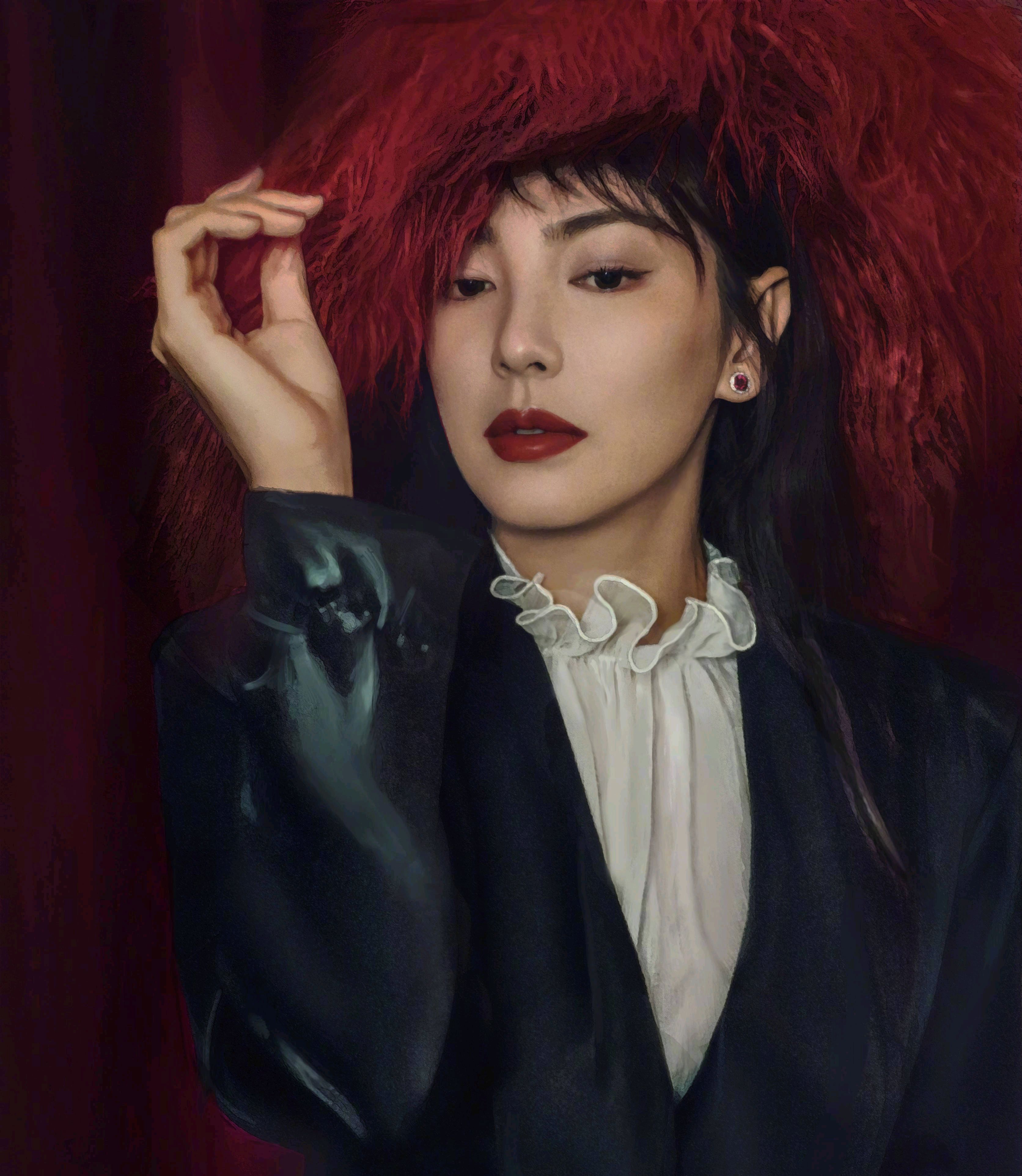 张雨绮登《时尚芭莎》12月刊,在纽约的一所老宅拍下这组复古大片