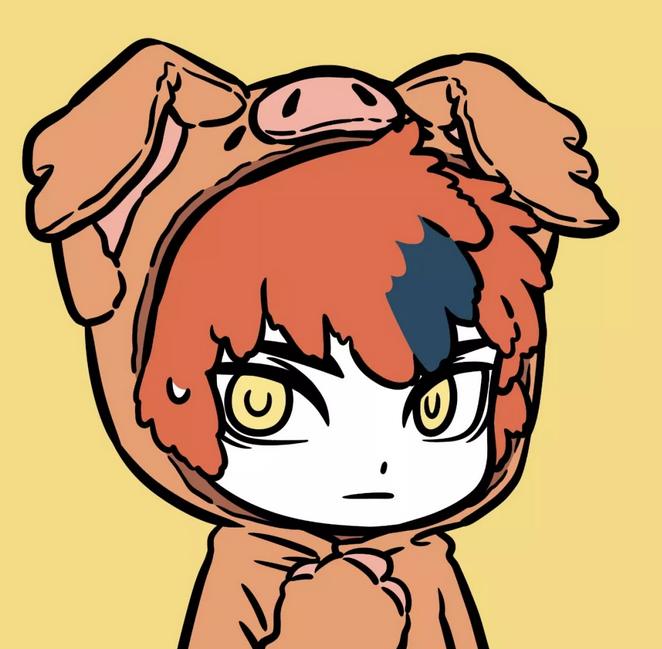 非人哉:猪猪头像第一弹,九月很可爱,所以我选择豆豆!