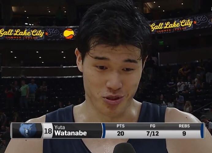 得分全场最高!渡边雄太20 9率领灰熊取得开门红