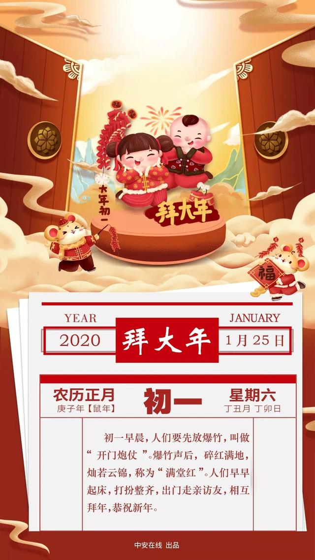 春节民俗日历丨正月初一