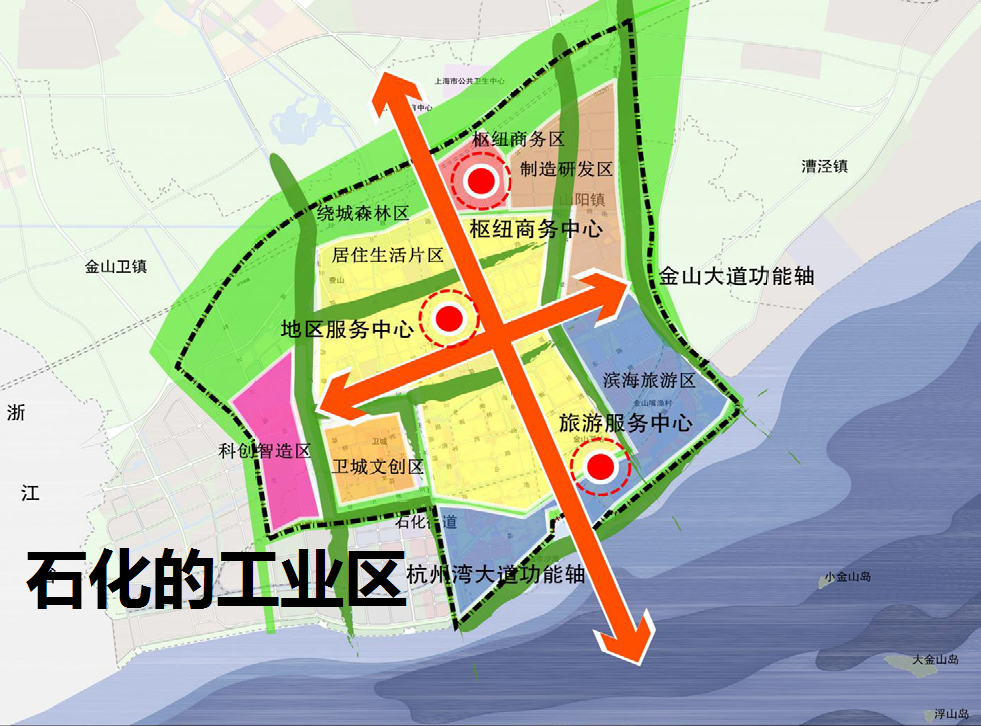 解析上海石化与金山城区:上海金山铁路只通向城区,并不到石化