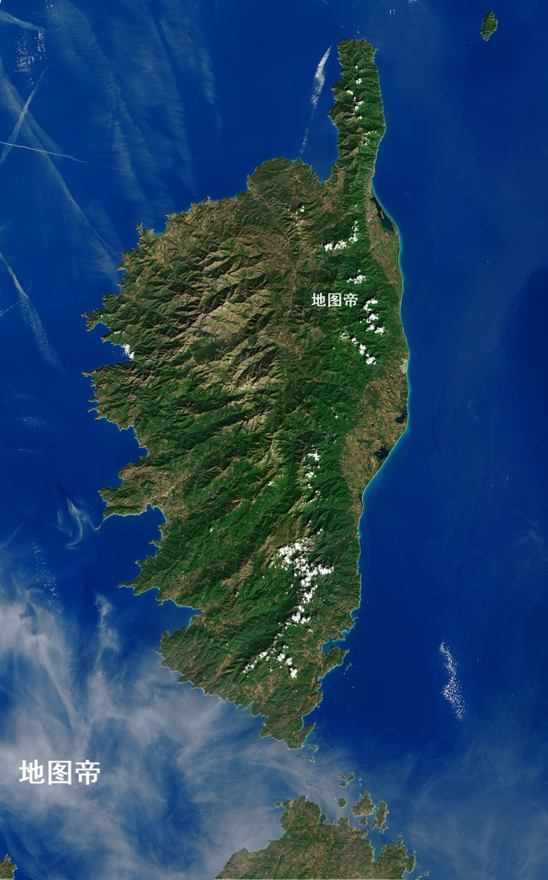 历史地图#科西嘉岛面积约8722平方公里,约为七个崇明岛大小.