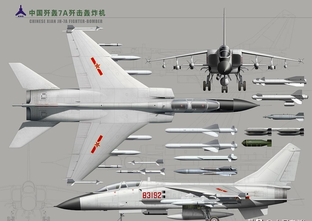 歼轰-7a:中国海军航空兵主力歼击轰炸机 具备强大的饱和攻击力