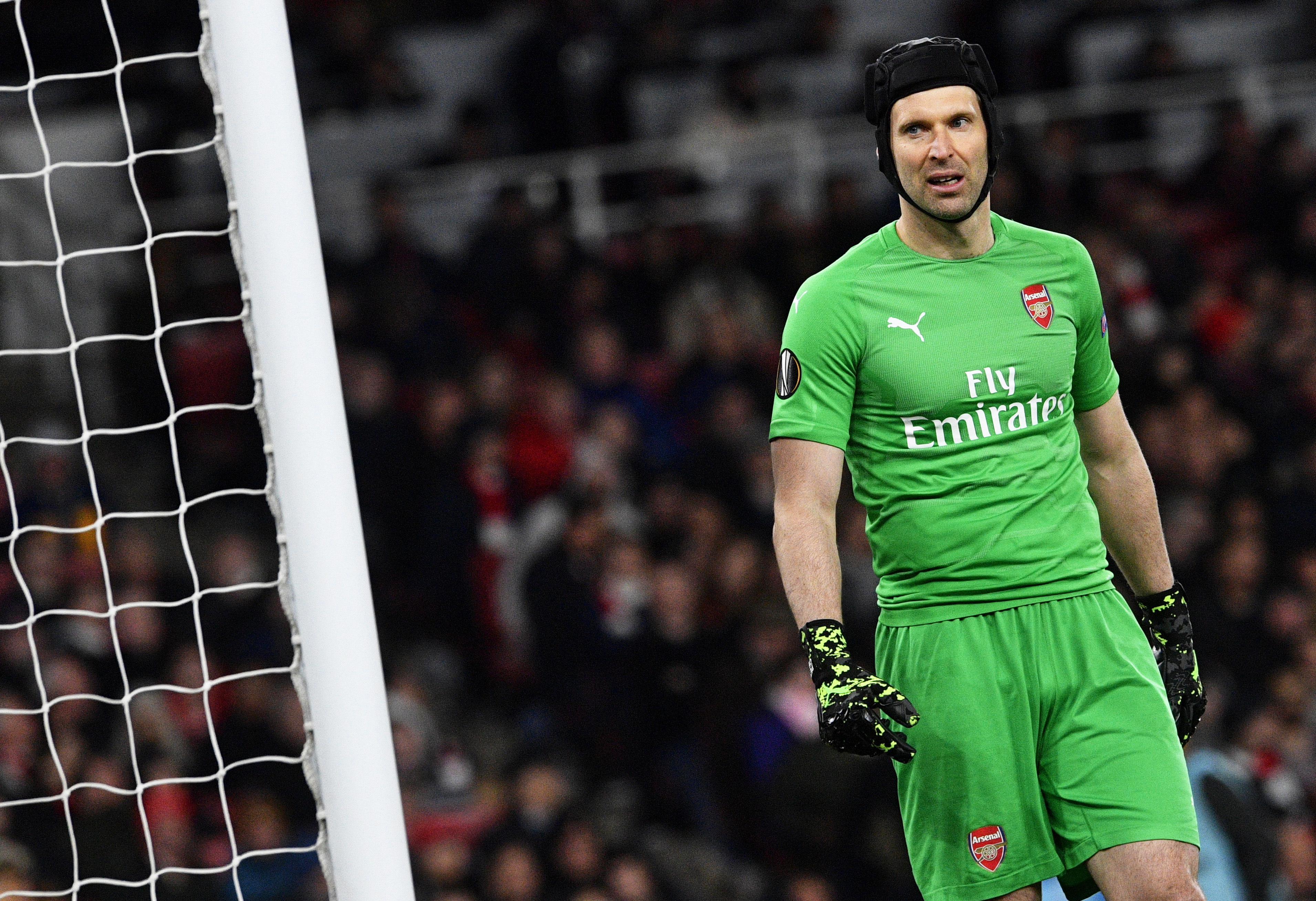 新华社照片,外代,2019年4月12日    (外代二线)足球——欧罗巴联赛