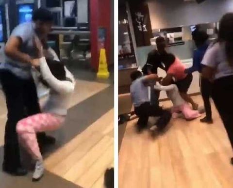 麦当劳餐厅员工与顾客打架很激烈 视频被传出