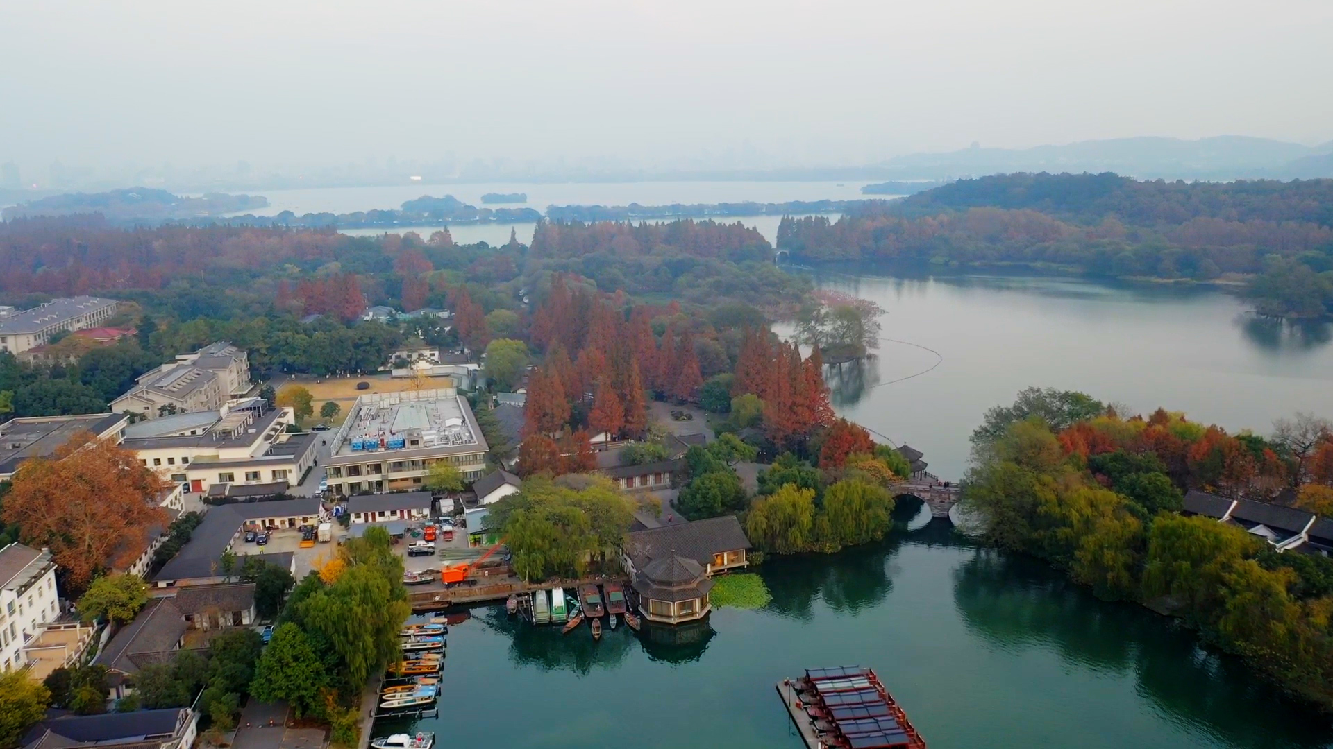 瞰中国|杭州美景扮冬日 生机勃勃