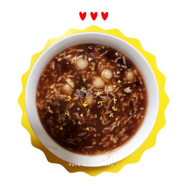 桂花赤豆酒酿元宵,香甜软糯,吃一口就停不下来!