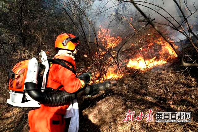 《山西晋中发生火灾 甘肃600名森林消防队员千里驰援》追踪 甘肃森林