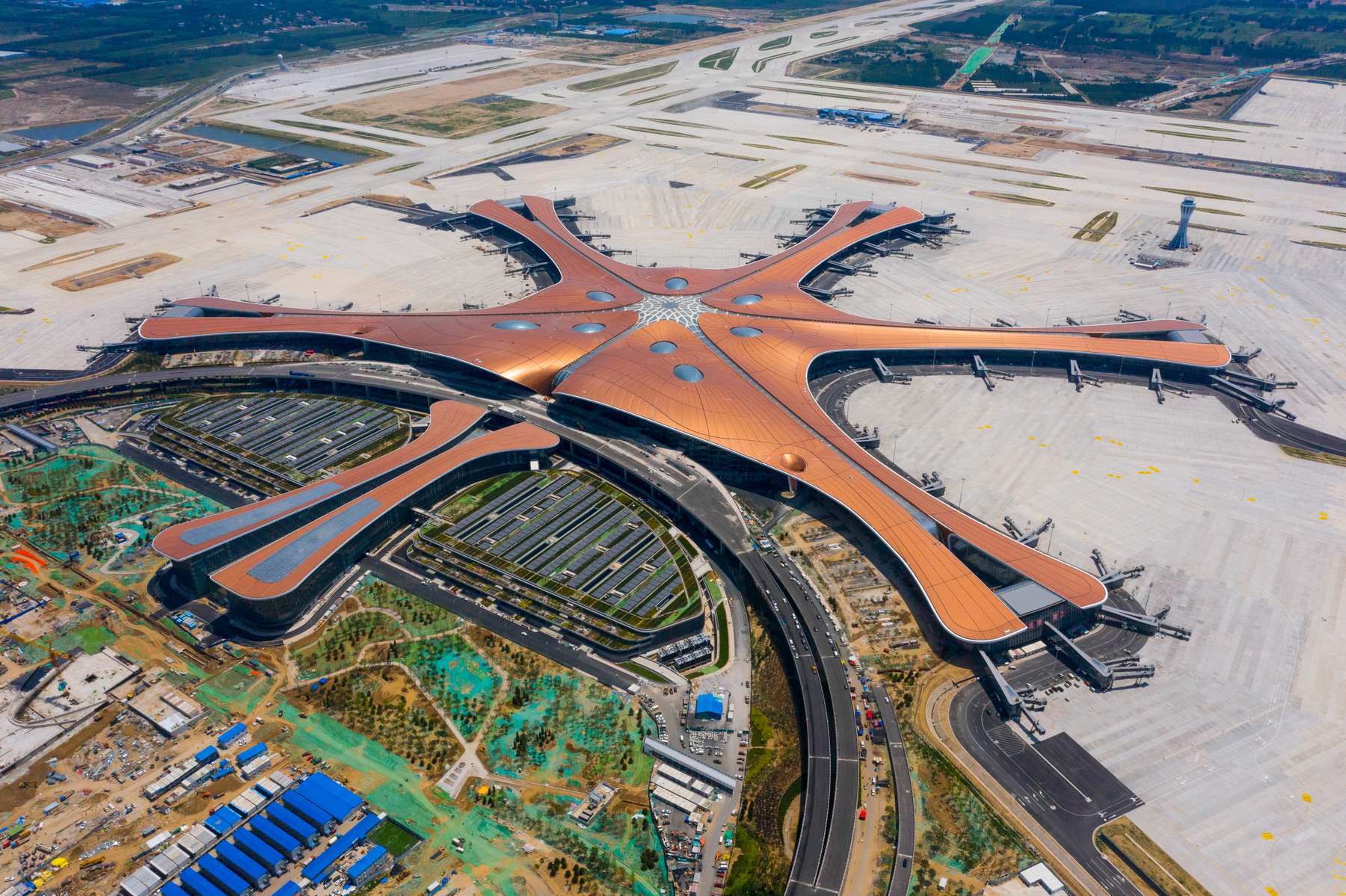 在午后阳光的照耀下新机场宛如一尊青铜器 摄影:健将小白 转载自百家