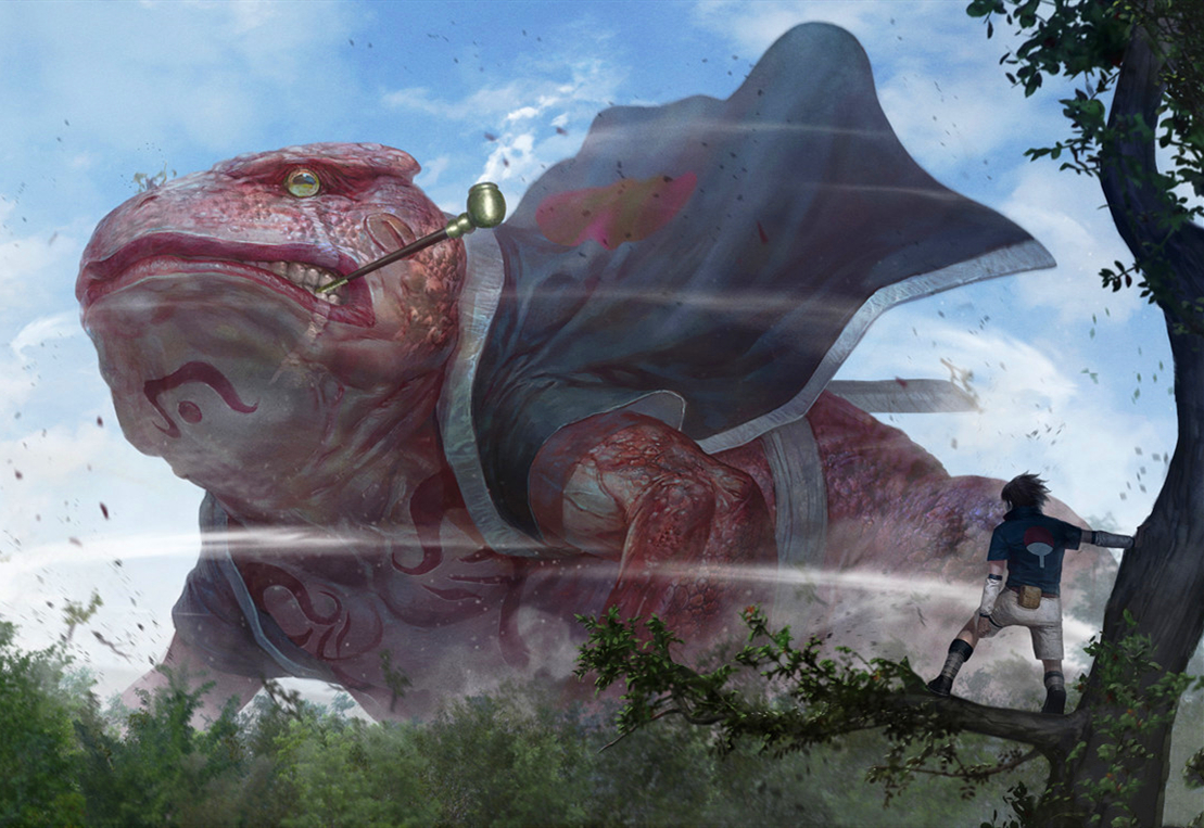 火影忍者遇上"3d画风",奇拉比秒变恶魔使者,文太霸气无人能及