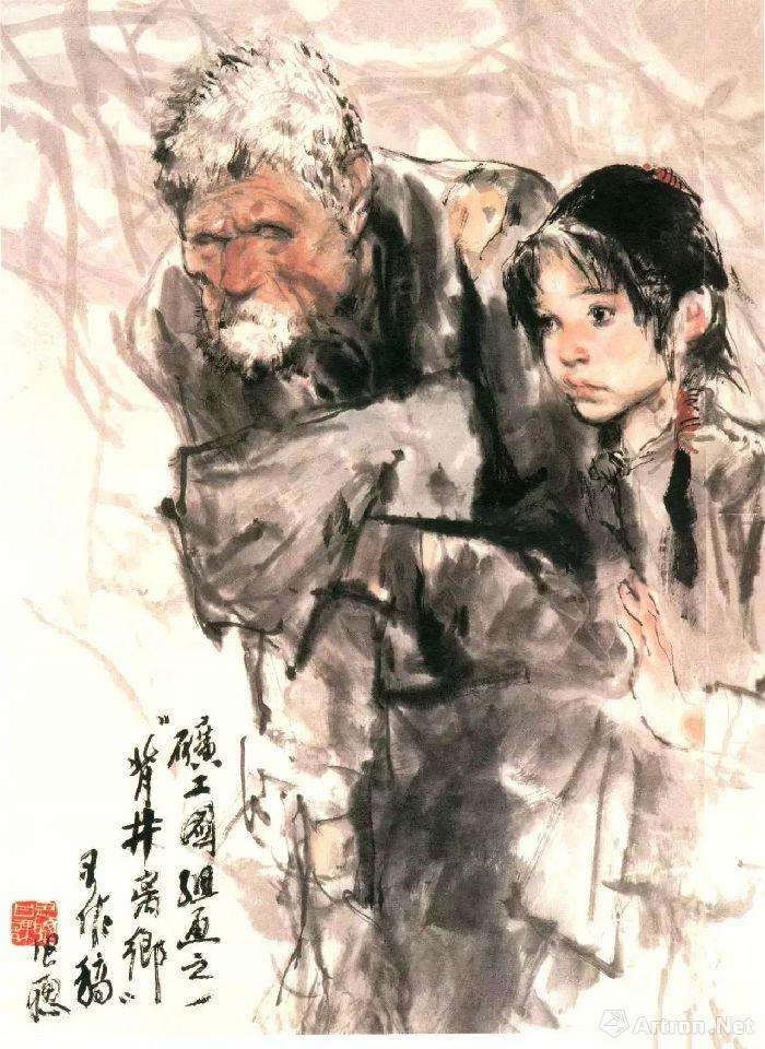 现代著名人物画家周思聪,精品国画作品欣赏!