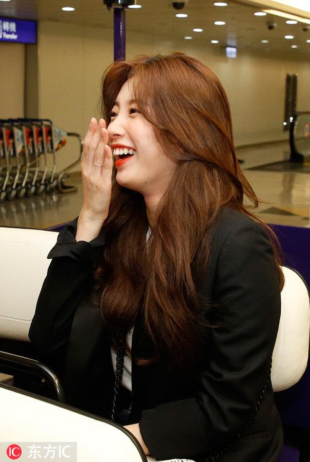 秀智抵台脸变圆润 开怀大笑毫不受分手影响