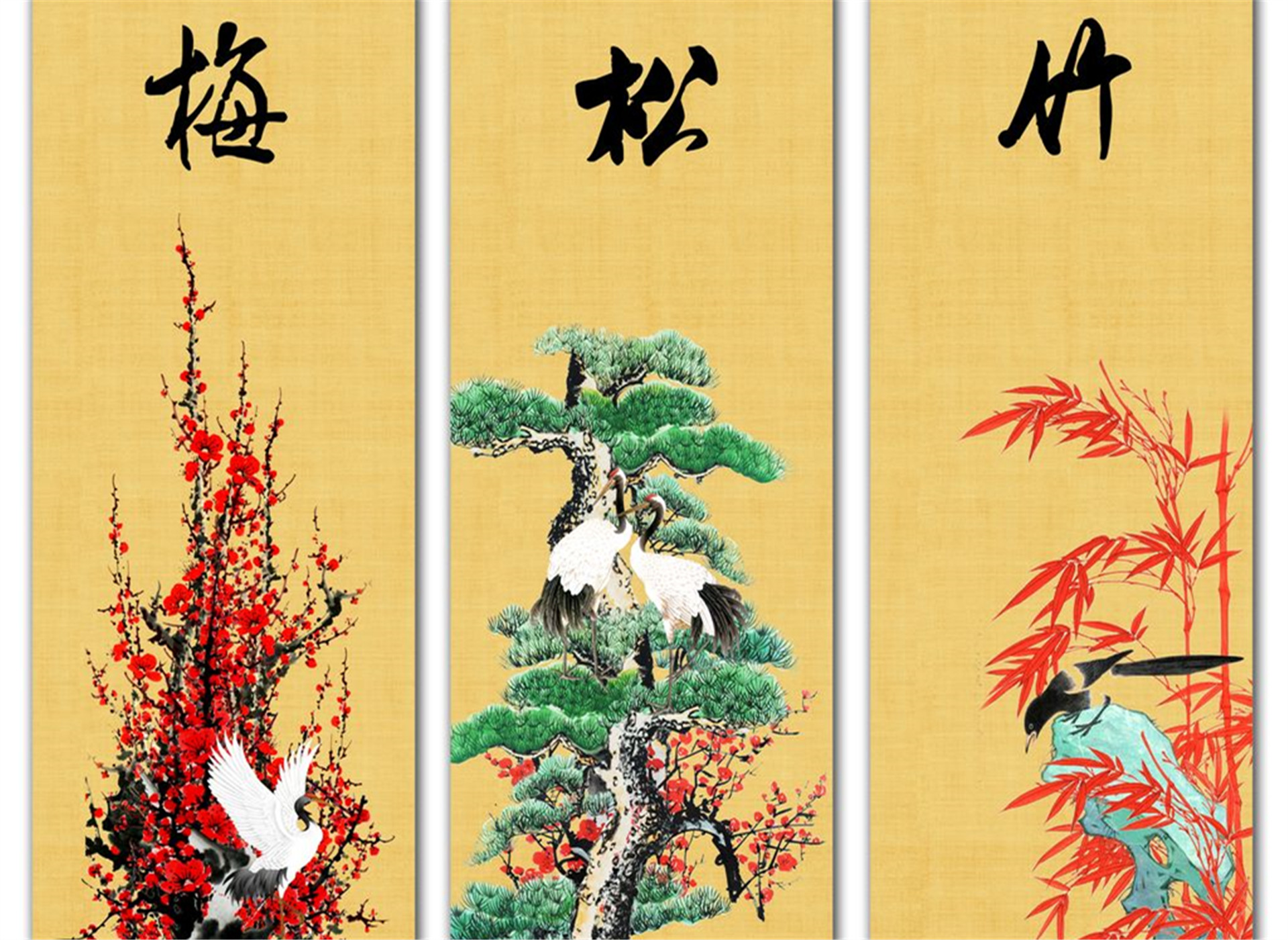 苦难把岁月拉长,松竹梅迎冬傲雪,岁寒三友的中国风骨