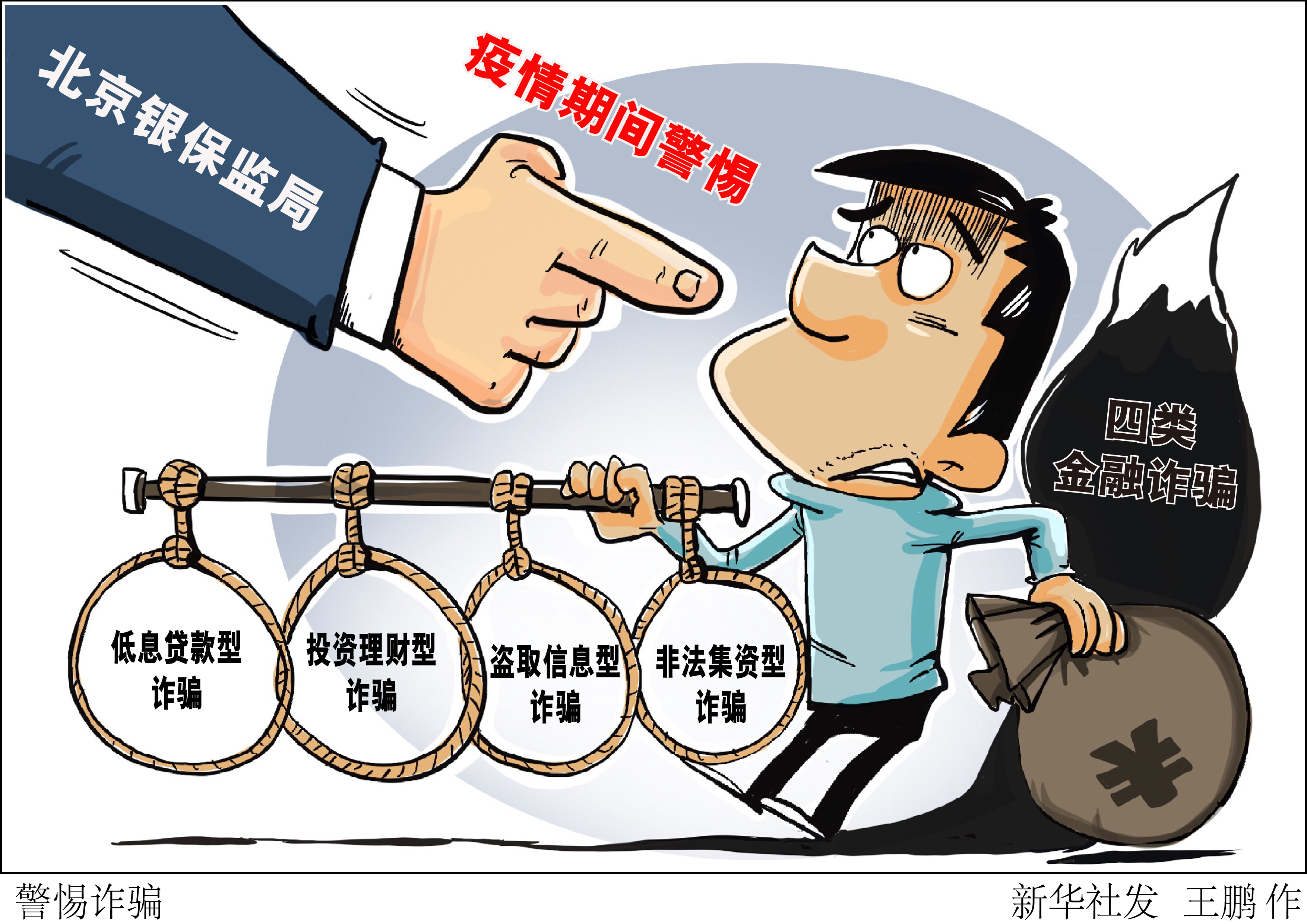 反诈骗漫画财物图片