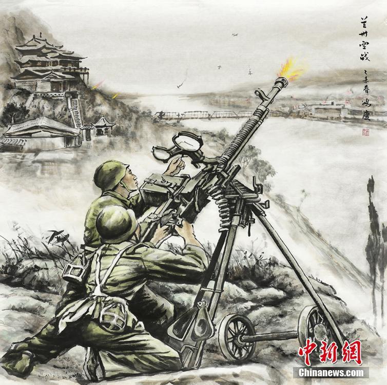 图为抗日战争时期"兰州空战". 魏建军 摄