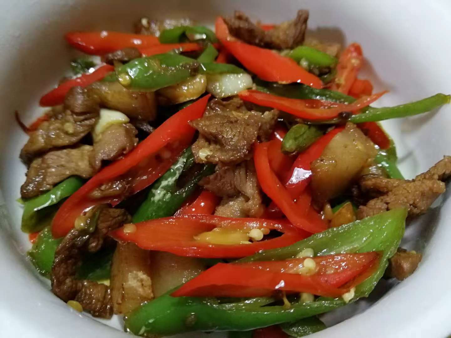 湖南的辣椒炒肉!