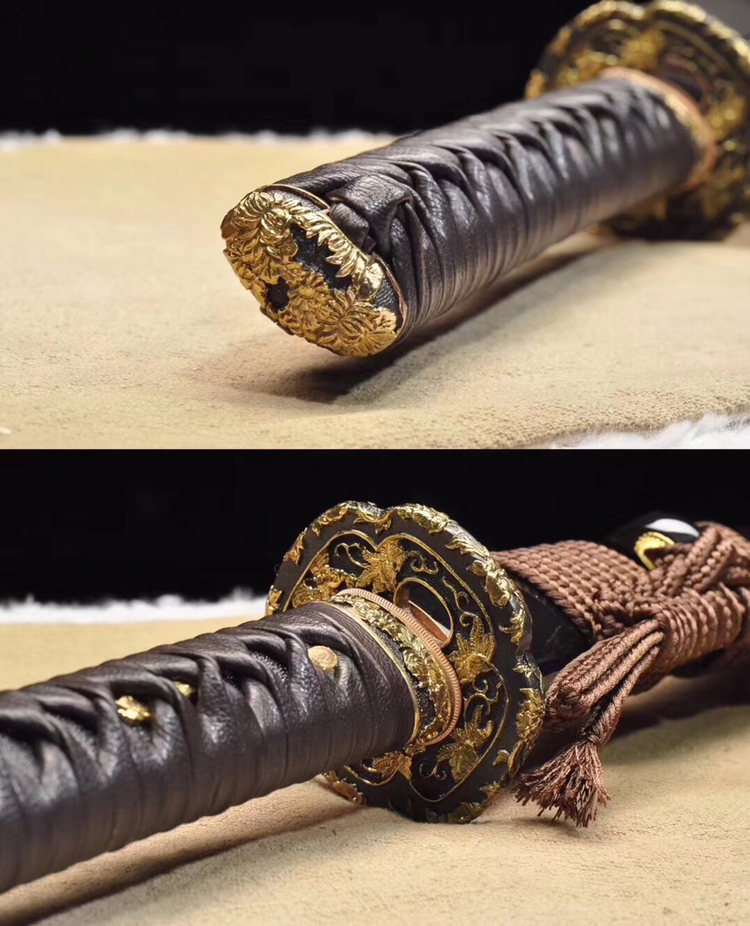 格斗研系列作品之安纲武士刀 作品全长103cm,刃长71cm,柄长26cm;刀刃