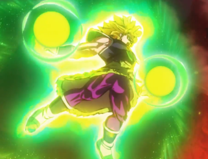 变身超级赛亚人红色,冲了上去支援贝吉塔,但是没想到直接被布罗利反手