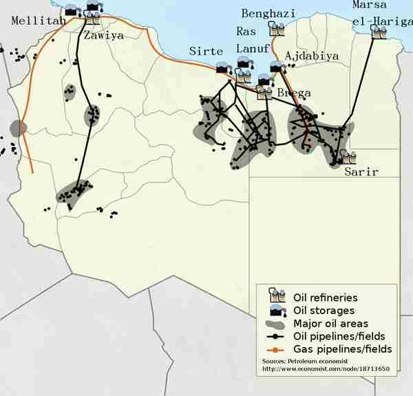 利比亚石油分布图片