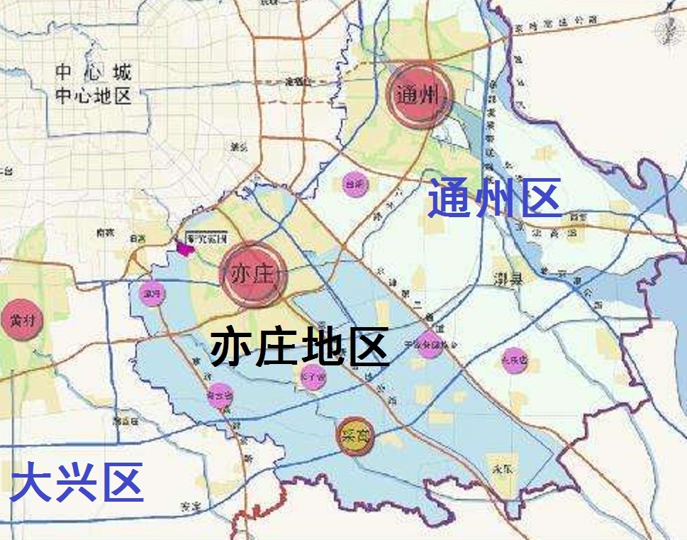 北京通州亦庄地图图片