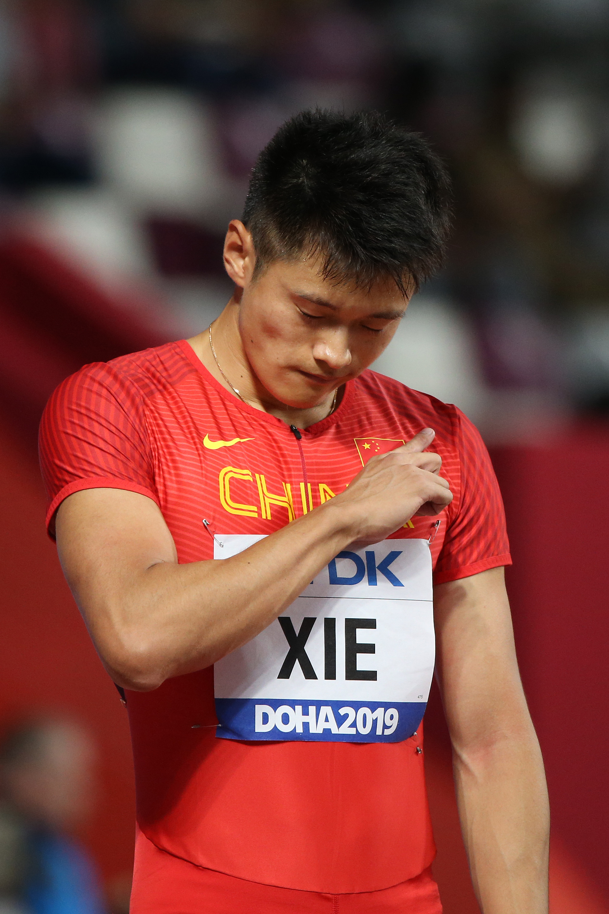 田径——男子100米预赛:谢震业晋级