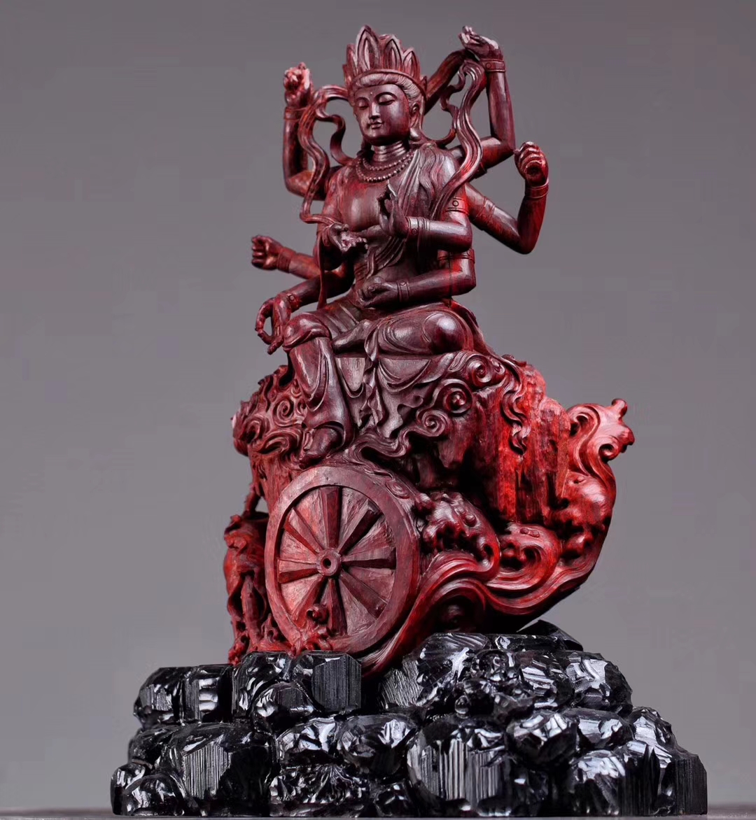 小叶紫檀八臂文殊