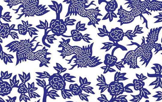 手工diy:分享50款蓝印花布图案,越久越迷人的蓝印花布