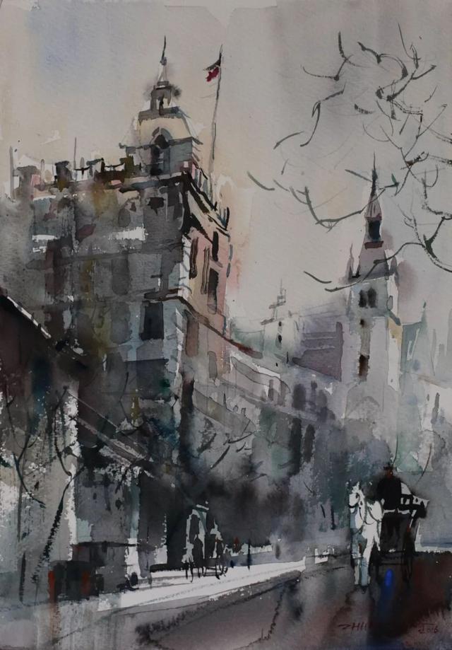 朱开荣水彩画作品欣赏