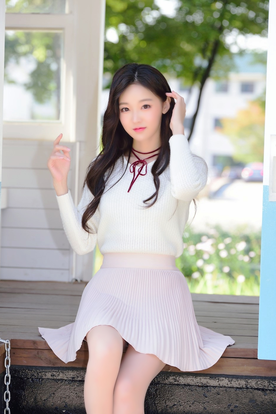镜头下一个柔情可爱的清秀美女姑娘