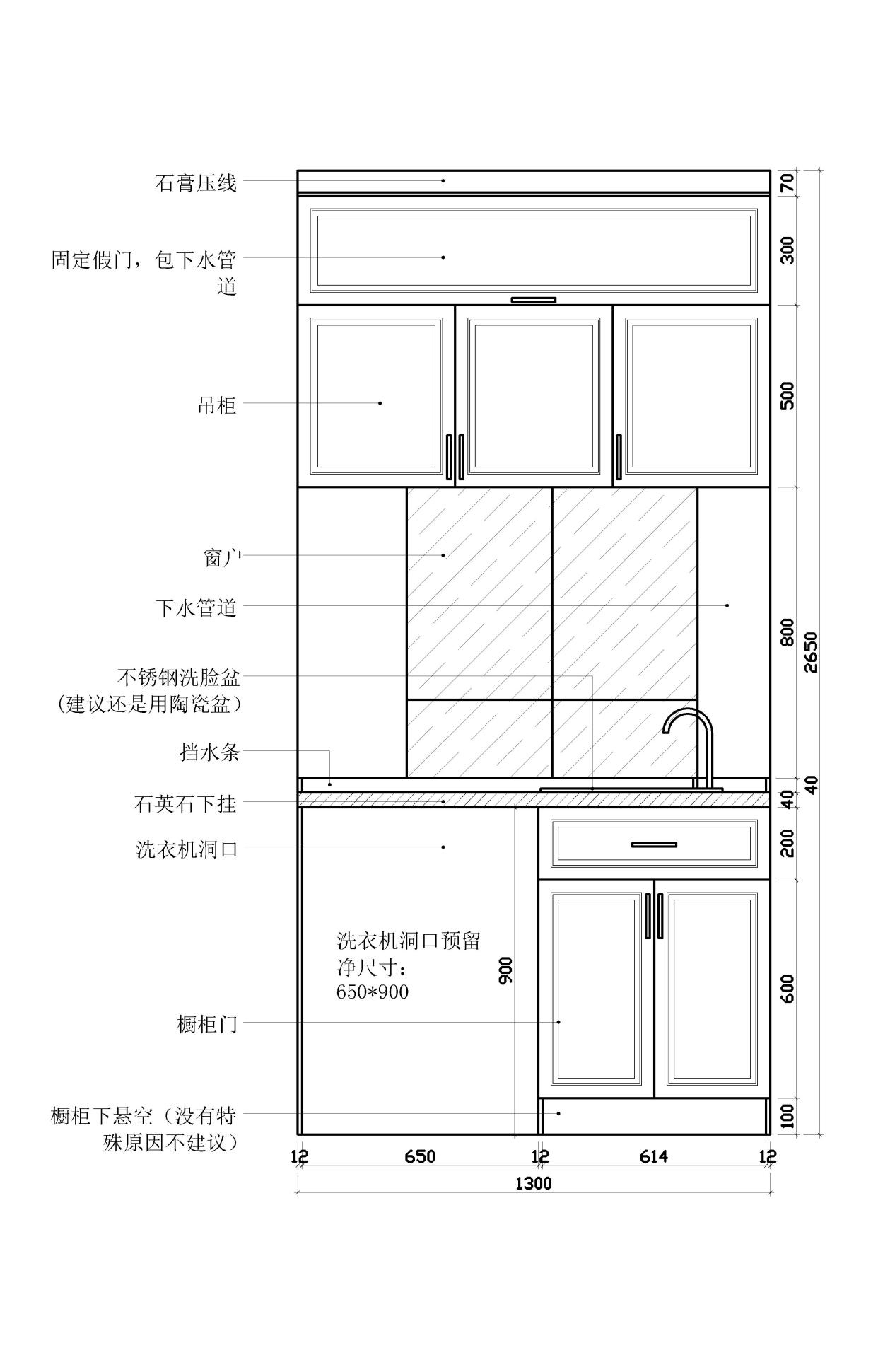 五种阳台柜设计方案和施工图纸