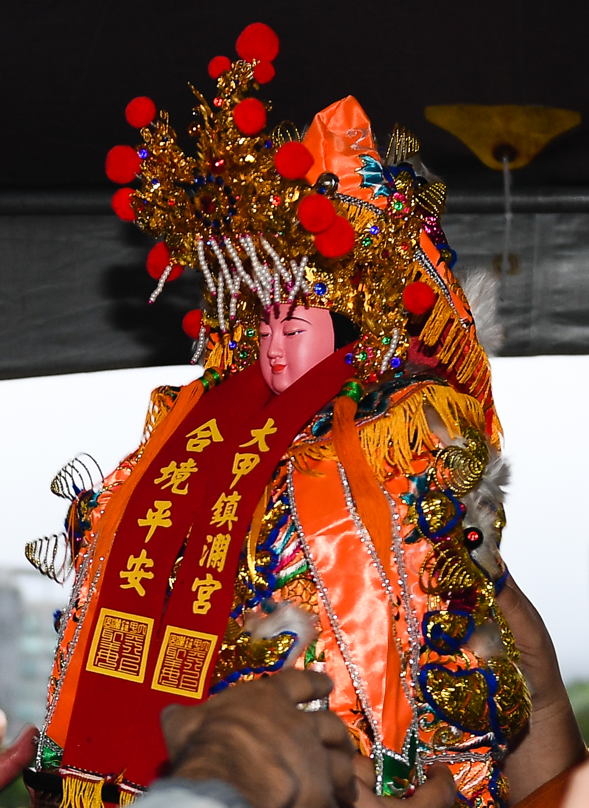 台中大甲妈祖首赴台北绕境祈福 打造光影科技互动展(1)