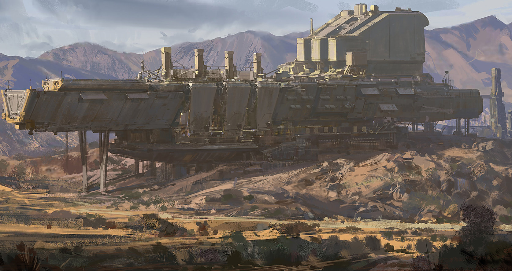 一组高质量场景插画作品欣赏!大部分都是充满科幻色彩的精品大作