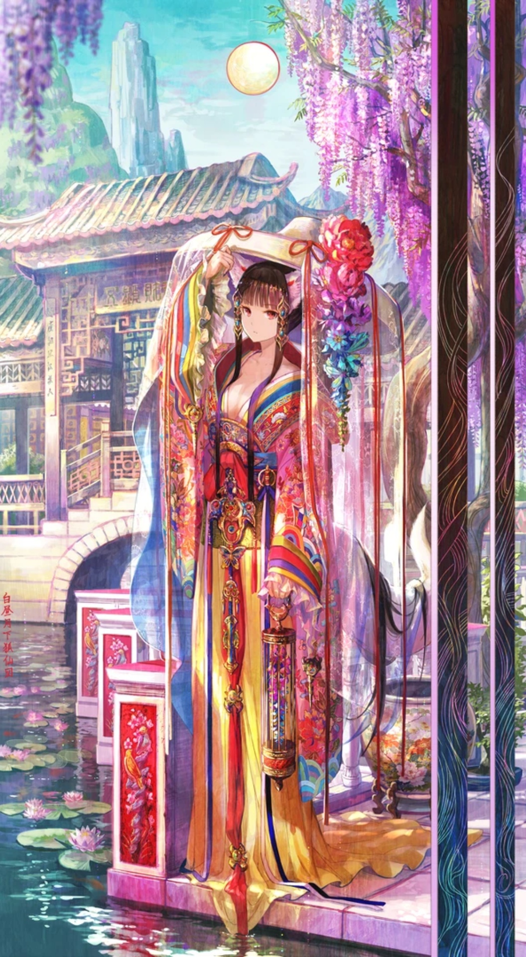 动漫二次元美图:唯美少女,敲动着我心窗,你说一世一双